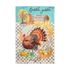 Brand New MACKENZIE CHILD'S Turkey Dish Towel Fall Thanksgiving Kitchen Decor